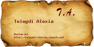 Telegdi Alexia névjegykártya